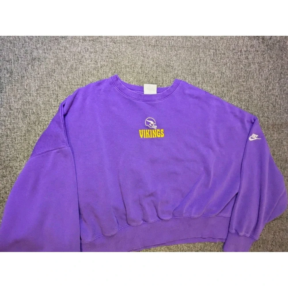 Minnesota Vikings Nike‎ Sweatshirt Women's XL Purple NFL Football Short Jacket